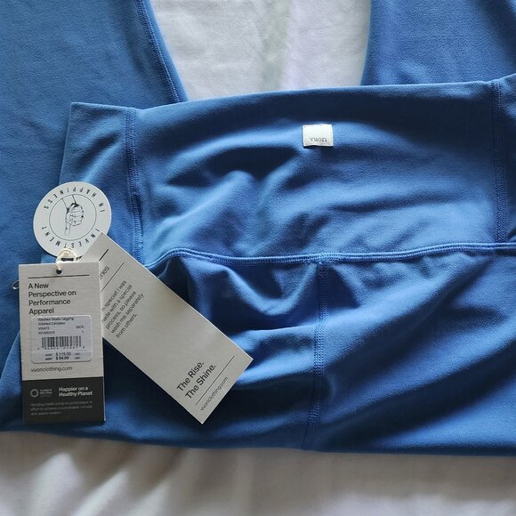 Vuori Washed Cerulean Studio Legging (Full Length), Size LG - Picture 3 of 4